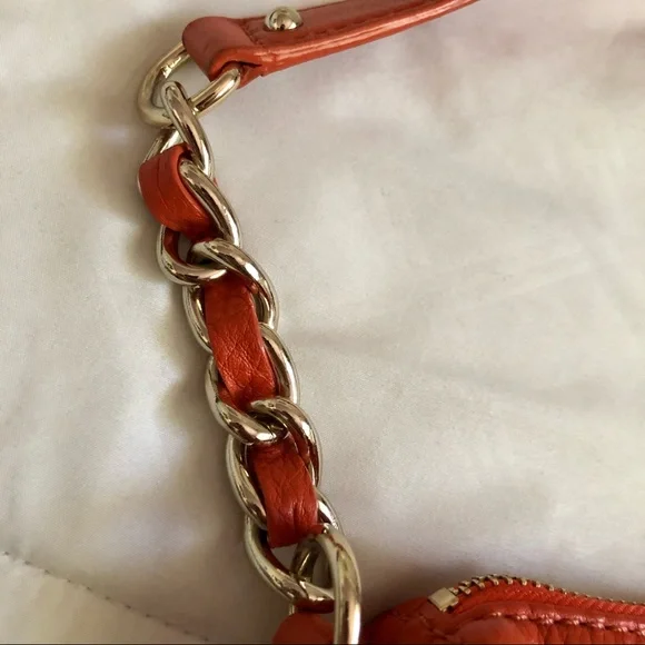 Kate Spade Orange Leather with Chain Purse - Picture 6 of 8